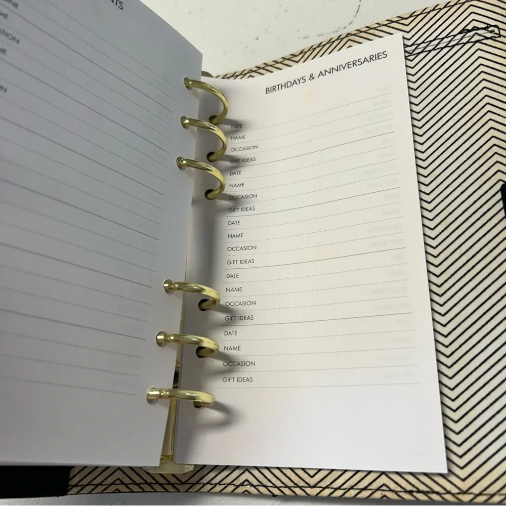 Kikki K Black Snap Personal Leather Planner‎ Organizer